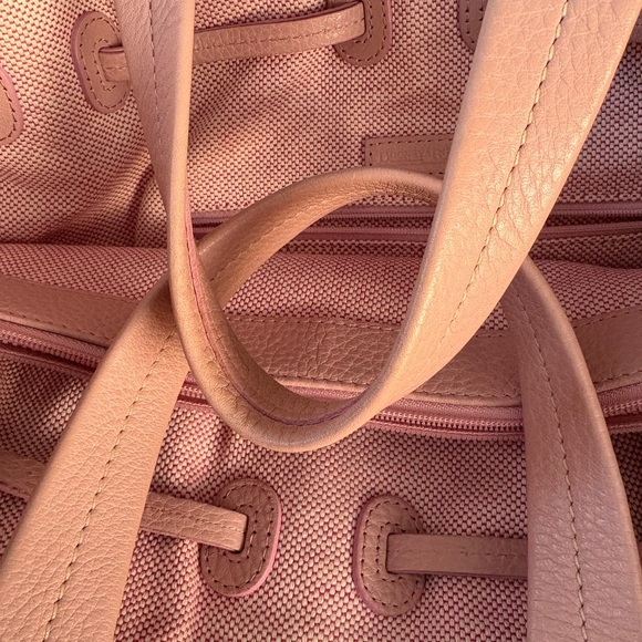 Dooney & Bourke Pink Leather Large Chiara Shoulder Bag Tote Pebbled Leather - Picture 9 of 15